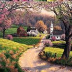 نخ و نقشه تابلوفرش طرح صبح آوریل