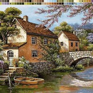 نخ و نقشه تابلوفرش طرح بهشت زمین