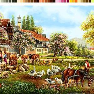 نخ و نقشه تابلوفرش طرح روز زیبا